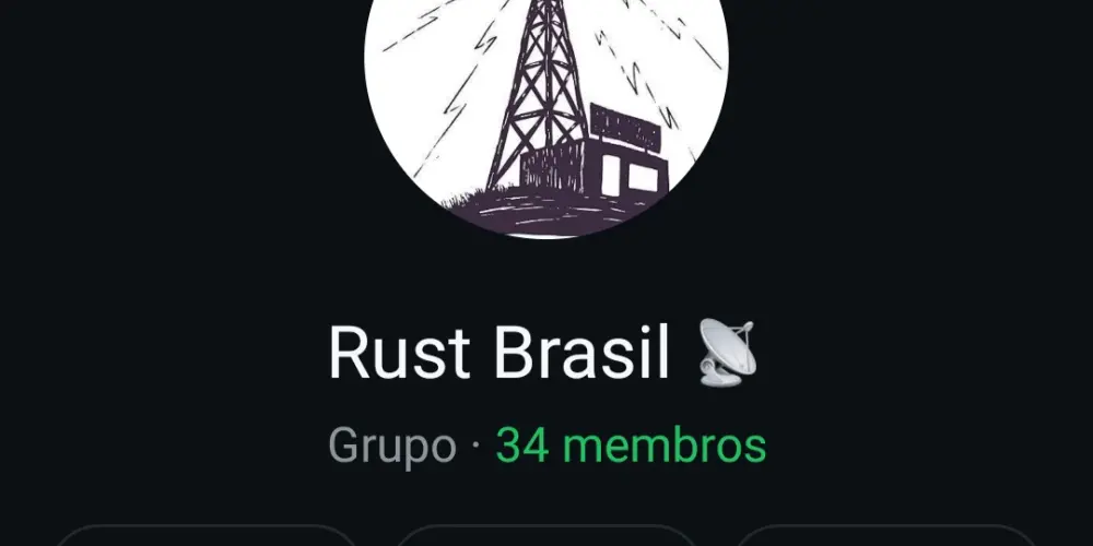Imagem do grupo de WhatsApp Rust Brasil Edição vila