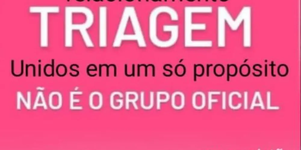 Imagem do grupo de WhatsApp Sala da triagem