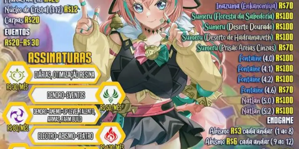 Imagem do grupo de WhatsApp Serviços Genshin Impact job