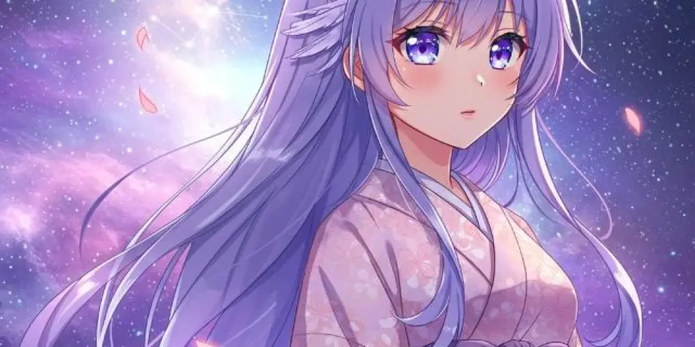 Imagem do grupo de WhatsApp Sky Galaxy Girl Purple