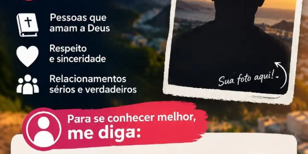 Imagem do grupo de WhatsApp Tinder Gospel ES