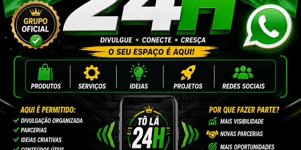 Imagem do grupo de WhatsApp 🇧🇷 ✦ TÔ LÁ 24H ✦ 🇧🇷