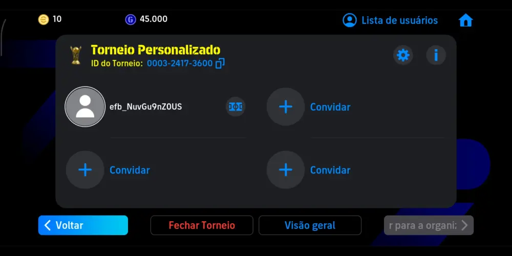 Imagem do grupo de WhatsApp Torneio de efootball