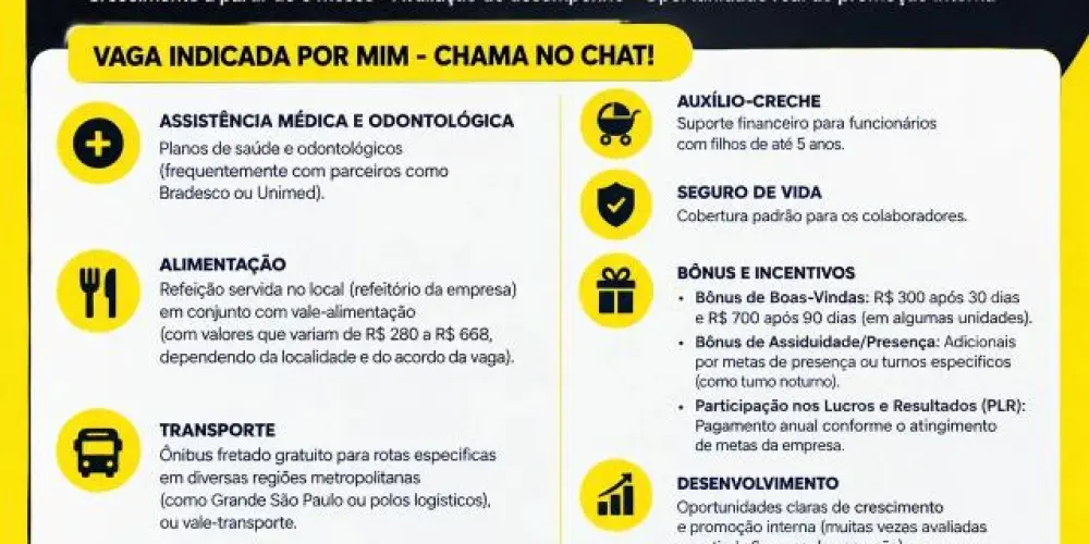 Imagem do grupo de WhatsApp Vaga de emprego auxiliar logístico