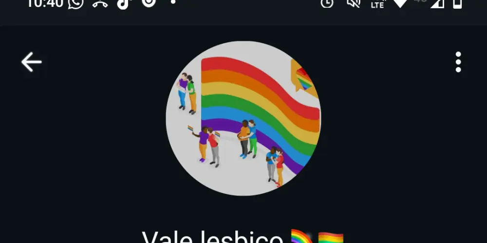 Imagem do grupo de WhatsApp Vale lésbico