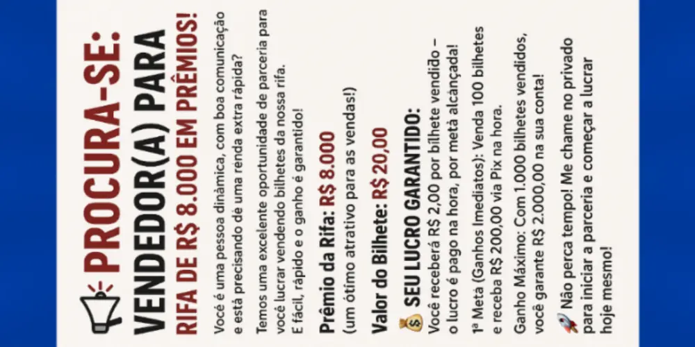 Imagem do grupo de WhatsApp 🤑 vendedores da minha rifa 💰